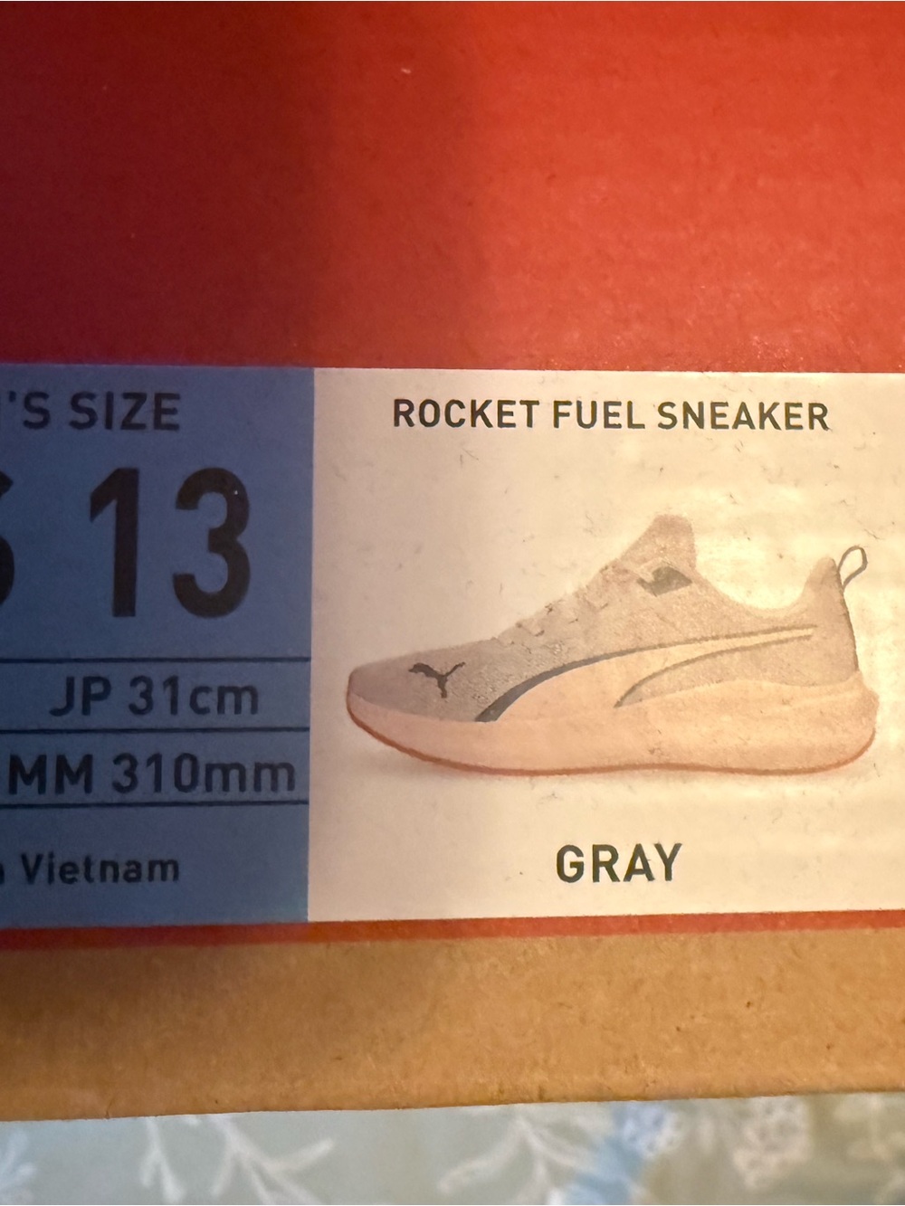 Puma Rocket Fuel Sneaker in Gray with Black Accent